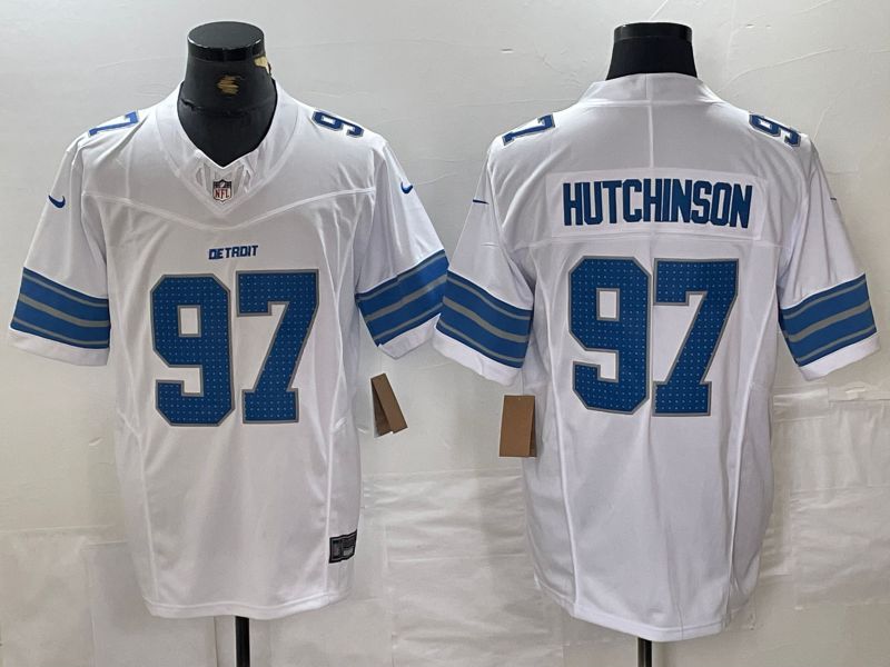 Men Detroit Lions #97 Hutchinson White Three generations 2024 Nike Vapor F.U.S.E. Limited NFL Jersey->houston astros->MLB Jersey